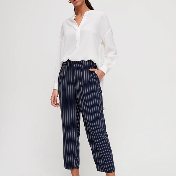 Aritzia Babaton Modesto Pant - Navy/White - 2 - Picture 1 of 4
